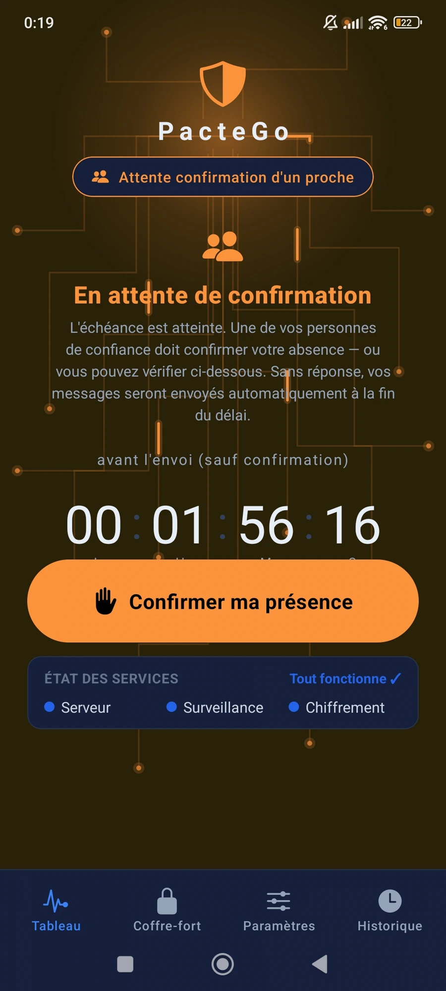 PacteGo — 🟠 Confirmation d'un proche
